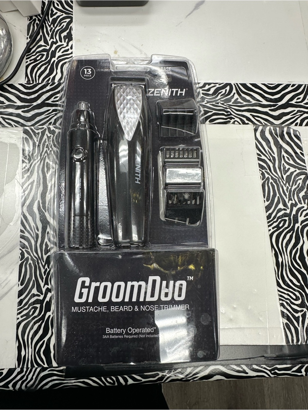 Zenith GroomDuo Men’s Grooming Kit – Black & Silver